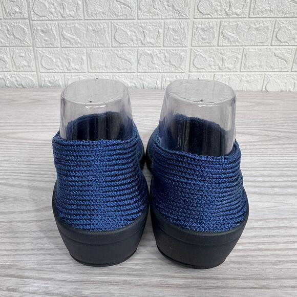 Arcopedico Mailu Shoe Sport Slip-On Knit Sz 37 Blue Black Wedge Washable Stretch - Picture 7 of 11